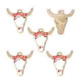 10PCS Alloy Drip-Style Bull's Head Pendants: DIY Necklace Earrings Jewelry Accessories Keychains Bag Charms for Jewelry Making