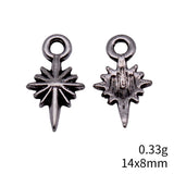 40pcs 14x8mm 2 Colors Antique Silver Color Gold Color Star Charms For DIY Jewelry Making