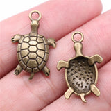 20pcs 27x17mm 2 Colors Antique Bronze Color Antique Silver Color Turtle Charms For DIY Jewelry Making