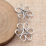 10pcs 25x23mm 3 Colors Antique Bronze Color Antique Silver Color Antique Gold Color Hollow Flower Pattern Charms