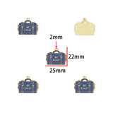 10pcs Colorful Drip-Style Alloy Pendants for Father's Day & Mother's Day DIY Keychain & Bracelet Jewelry Accessories W578