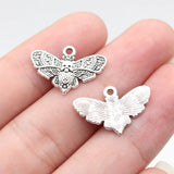20pcs 20x13mm 2 Colors Antique Bronze Color Antique Silver Color Skull Butterfly Charms For DIY Jewelry Making