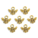 40pcs 7 Colors small bee Charms For Bracelets Necklace Pendant DIY Handmade Jewelry Making accessories 11*11mm D2150