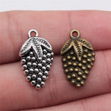 20pcs 21x12mm 2 Colors Antique Bronze Color Antique Silver Color Grape Charms For DIY Jewelry Making