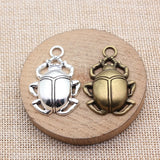 2pcs 40x27mm 2 Colors Antique Bronze Color Antique Silver Color Beetle Charms For DIY Jewelry Making