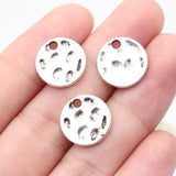 20pcs 14x14mm 3 Colors Antique Bronze Color Antique Silver Color Kc Gold Color Hammered Round Plate Charms
