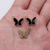 10pcs 16x13mm 5 Colors Butterfly Charms For DIY Jewelry Making