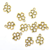 10 colour 35pcs Antique silver color Charms lucky four leaf clover Making pendant fit DIY Handmade Jewelry 17*13mm Q401