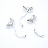 10pcs 4 Color Small saplings Charm for Bracelet Necklace earring DIY Handmade Jewelry Accessories 33*15mm Q265