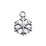 20pcs 15x10mm 2 Colors Antique Silver Color Kc Gold Color Snowflake Charms For DIY Jewelry Making