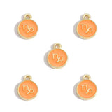 12 PCS 13x10mm 12 Constellation Charms Pendant Enamel Charms Bracelet For Jewelry Making Handmade Craft Accessories W539