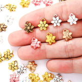 30pcs 7 Color small flower Charm for Bracelet Necklace earring Pendant  DIY Handmade Jewelry Accessories 11*10mm Q1159