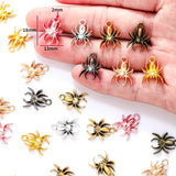20pcs 7 colors spider Charms metal animal Earring necklace Pendants for Jewelry Making DIY Handmade Craft 18*13 D294