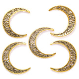 5pcs 6 colors alloy moon Charm For DIY Necklace Bracelet Earrings Pendant Jewelry Crafts Making Accessories 30*37mm L635
