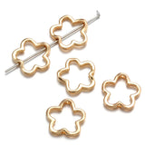 20pcs Two Hole Flower Frame Beads Spacer Connectors Diy Necklace Bracelet Earrings Pendants Jewelry Making Accessories 15*15mm