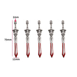 5 pcs 20 styles Halloween Zinc Alloy Bloody Dagger Color Charms Knife Pendants for DIY Bangle Bracelet necklace Findings W430