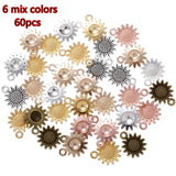 30Pcs 18*15mm 6 colors sunflower Charms for earring necklace Pendant DIY Jewelry Making Q151
