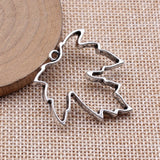 10pcs 37x35x5mm 2 Colors Hollow Geometric Glue Frame Series Leaf-Shaped Border Frame For DIY Jewelry Making Findings
