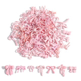 10Pcs Pink Bow Pendant Premium Alloy Jewelry Components for DIY Necklaces Earrings Bracelets and Other Jewelry Making Materials