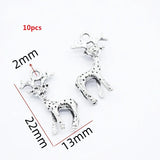 10-30pcs Christmas style charm snowman Santa Claus Gift box for Earring necklace Pendants DIY Handmade Craft Jewelry Making