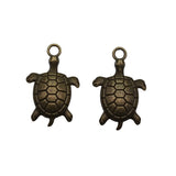 20pcs 27x17mm 2 Colors Antique Bronze Color Antique Silver Color Turtle Charms For DIY Jewelry Making