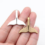 5pcs 29x32mm 2 Colors Antique Bronze Color Antique Silver Color Whale Tail Charms For DIY Jewelry Making