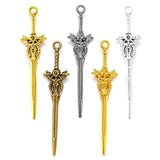 10PCS 5 colors Mixed Alloy Charms Knight Sword Knife Gun Weapons Pendant For DIY Handmade Jewelry Material M97
