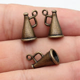 20pcs 15x9x9mm 3 Colors Antique Bronze Color Antique Silver Color Antique Gold Color 3D Speaker Charms