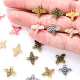 30pcs 6 colors bee Charms metal animal Earring necklace Pendants for Jewelry Making DIY Handmade Craft 15*12mm D2105