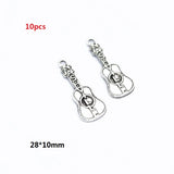 Zinc alloy 10-30pcs Multiple styles Antique Silver plated musical instrument Charms for bracelet necklace DIY jewelry Pendant