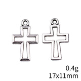 20pcs 17x11mm 2 Colors Antique Bronze Color Antique Silver Color Cross Charms For DIY Jewelry Making