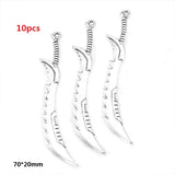 10-50pcs Mixed Styles Antique Knight Sword Anime weapon Charm for Jewelry Making DIY Handmade Weapons Personality Necklace