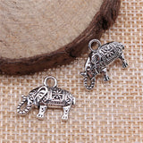 10pcs 17x13mm 2 Colors Antique Bronze Color Antique Silver Color Small Elephant Thai Elephant Charms For Jewelry Making