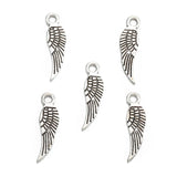 70pcs 6 Color Small wings Charm Alloy Metal For earring necklace Pendants DIY Handmade Jewelry Accessories Making 19*5mm D405