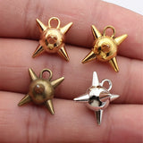 5pcs 18x15x13mm 5 Colors Meteor Hammer Pendant, Nail Ball Charms For DIY Jewelry Making