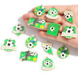 5pcs flag Football Soccer Charm Jewelry Accessories Diy Making Necklace Earring Pendant Craft Supplies Gold Plated W481