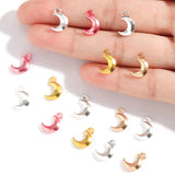 50pcs 5 colors alloy small moon Charm For DIY Necklace Bracelet Earrings Pendant Jewelry Crafts Making Accessories 11*7mm L639