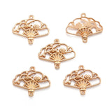 10pcs Double hole fan Charms For Bracelets Necklace Keychain Connector DIY Handmade Jewelry Making accessories 20*24mm J495