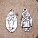 10pcs 23x11mm 2 Colors Antique Bronze Color Antique Silver Color Virgin Mary Charms For DIY Jewelry Making