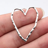 10pcs 39x31mm 3 Colors Antique Silver Color Kc Gold Color Antique Gold Color Large Hollow Hammer Heart Pendant