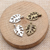 20pcs 20x12mm 2 Colors Antique Bronze Color Antique Silver Color Leaf Charms For DIY Jewelry Making