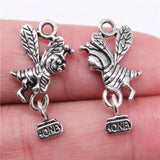 10pcs 19x12mm 2 Colors Antique Bronze Color Antique Silver Color Bee Carrying Honey Charms For DIY Jewelry Making