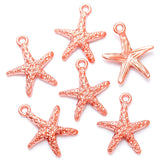 30Pcs 6colors alloy Small starfish Charm Alloy Funny Marine Life starfish Pendant DIY Making Fancy Jewelry Accessories 16/14mm D