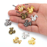 10pcs Squirrel Charms Tibetan Silver Bronze Pendants Antique Charm Jewelry Making DIY Handmade Craft 21*18mm D984