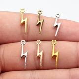 20pcs 20x5mm 6 Colors Lightning Charms For DIY Jewelry Making
