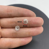 20-40pcs silver Alloy Flower Holder Partition Bead Cap Bead Holder Cap DIY Step Shaking Hairpin Hairpin Crown Accessories V149