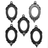 8pcs 6 Colors Necklace Charm DIY Setting Cabochon Cameo Base Tray Bezel Blank Fit 25*18mm Cabochons Jewelry Making 43*24mm C20
