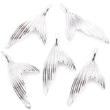 15pcs 6 colors 29X15mm Tail Fish Charms Alloy Metal Mermaid Pendant For DIY necklace earringHandmade Jewelry Accessories Making