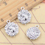 Colgantes de plata tibetana para fabricación de joyas, 10 piezas, 18x15mm, huevos de Nido de Pájaro Golondrina, fabricación de joyas antiguas, artesanía hecha a mano
