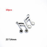 Zinc alloy 10-30pcs Multiple styles Antique Silver plated musical instrument Charms for bracelet necklace DIY jewelry Pendant